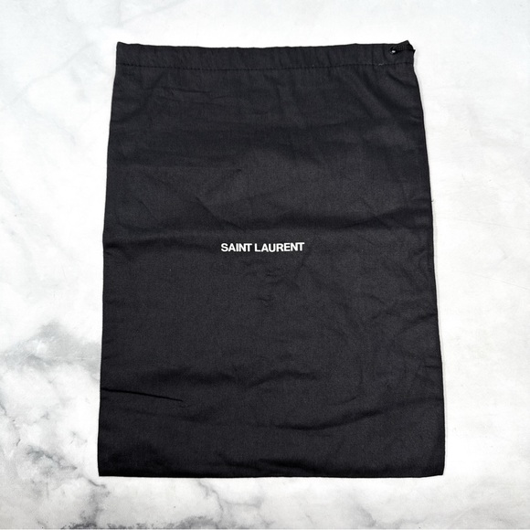 Saint Laurent YSL Cassandra Patent Leather Strappy Sandal Heel Designer Black 37 - Picture 13 of 16